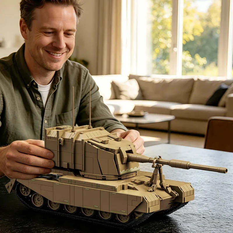 Lego Compatible Military Tank - 2080 stuks Britse FV4005 zware antitankkanon