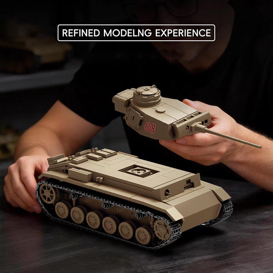 WOII Afrika Korps Panzer III S - Lego Compatible Military Tank recensie en prijs